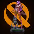 carlos-silva-mx-nurse.jpg Cyberpunk Nurse Girl with Robot - Stylized Anime 3D Print Model