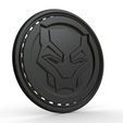 1.jpg Black panther logo 3D model