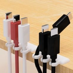 5e54512428d34c66dd556e43f0bbb598_display_large.jpg Free STL file USB cable holder-1・3D printing model to download