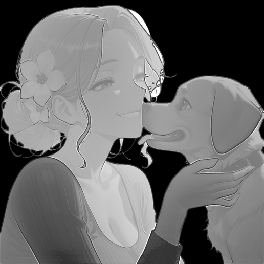 Girl with a dog