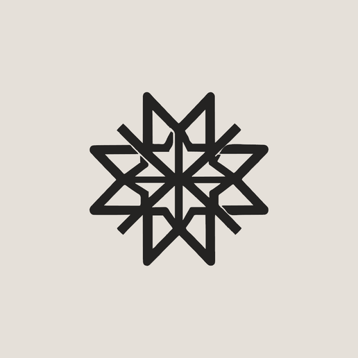 Minimalist Seljuk Star Geometric Wall Art - Sivas Style