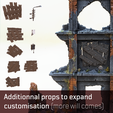 8-props.png Ruins terrain for tabletop gaming, modular and magnetized. Suitable for WTC and ITC layouts