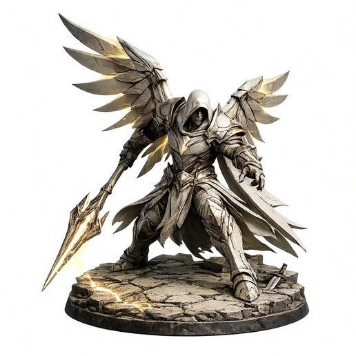 Divine Archangel 32mm Fantasy Miniature STL