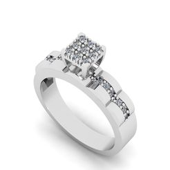 1.jpg Fichier 3D Bague de fiançailles à diamant R 186・Design imprimable en 3D à télécharger