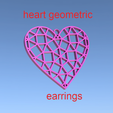 heart-final.png Free STL file Geometric heart earrings・3D print design to download