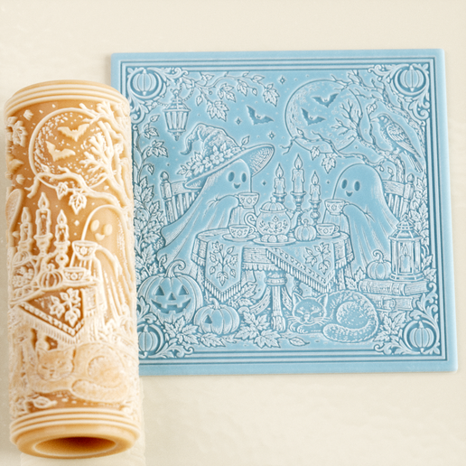 Ghost Tea Party Halloween Texture Roller