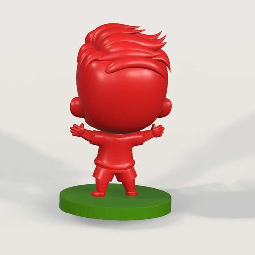 Iconic CR7 Chibi 3D STL - Adorable Cristiano Ronaldo Figurine 3D model