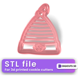 Baby-cap-baby-shower-cookie-cutter-10.png Baby cap baby shower cookie cutter STL