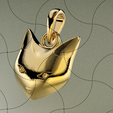 Organic003.png STL file Gold Cat Pendant・3D printer design to download