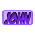 John_Super.STL John 3D Nametag - 5 Fonts