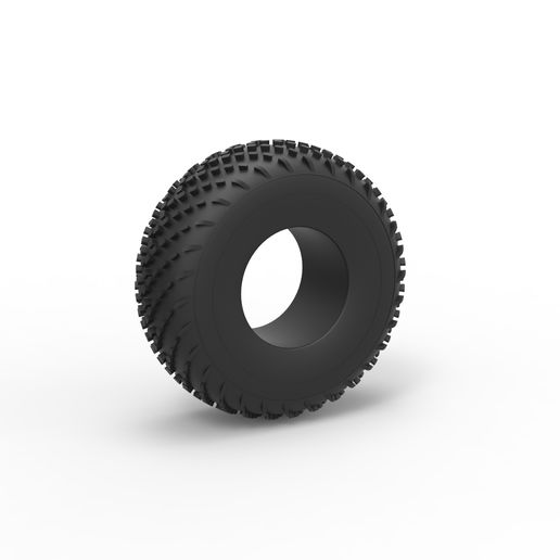 Diecast low pressure tire 2 Scale 1 to 25 3D model
