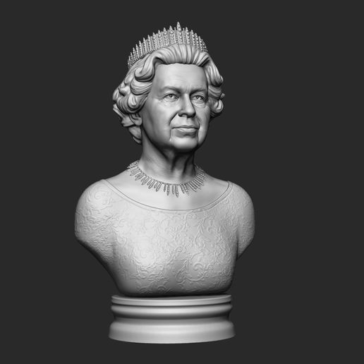 👸 Queen Elizabeth II Bust 3D print model・ STL File for 3D printing and ...