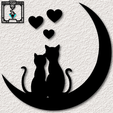 project_20230906_1919449-01.png cats moon hearts wall art fanatsy cat wall decor 2d art