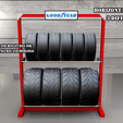 02.png Horizontal tire Rack 3d printable in various scales