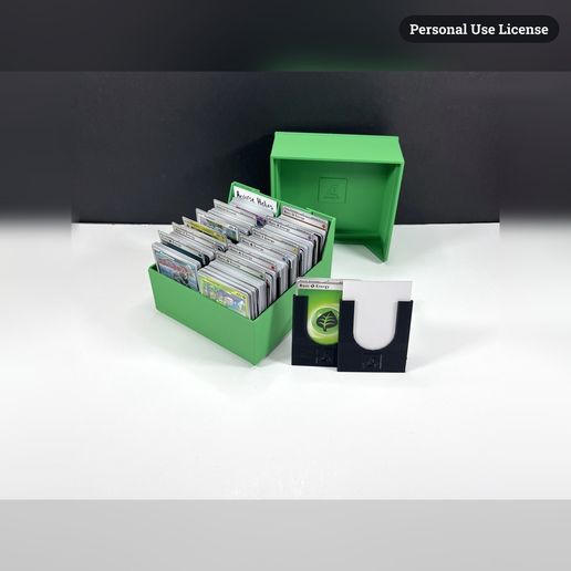 TCG Card Box STL, Bulk Trading Card Storage Box with Lid and Dividers