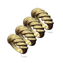 Rounded-grooves-chunky-dome-ring-size6to9-00.jpg STL-Datei Gekippte Wellen Kuppel Ring US Größen 6to9 3D-Druck Modell・Design für 3D-Drucker zum herunterladen