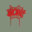 model.png Comic book topper with WoW word