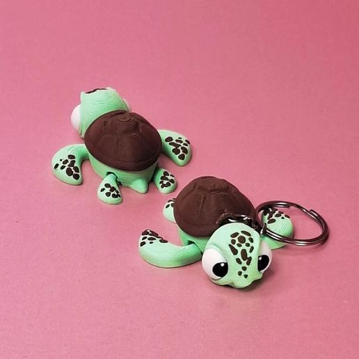 turtle flexi keychain  3mf