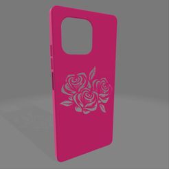 Coque-de-xiaomi-11-lite-rose-1.jpg Fichier STL gratuit Coque de Xiaomi 11 lite avec motif de roses.・Objet imprimable en 3D à télécharger