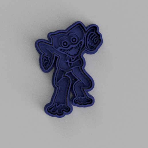 Huggy Wuggy Coockie Cutter 3D model