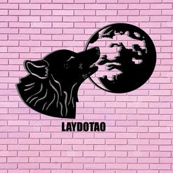 Sin-título.jpg LOBO AULLANDO LUNA LLENA PARED animal deco