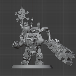 Front.png STL-Datei Ork Warboss in Mega Armour・Design für 3D-Drucker zum herunterladen