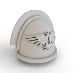 Assault-Intercessor-Pad-Blood-Ravens-Standard-0000.png STL file Primaris Assault Intercessor Pads (Blood Ravens)・3D printing model to download