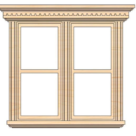 🪟 1/12 Dollhouse window (Model No.16)・ STL File for 3D printing・Cults