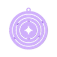 gyro_ornament_star_4r_hook.stl Spinning Star Circle Ornament Or Fidget Spinner
