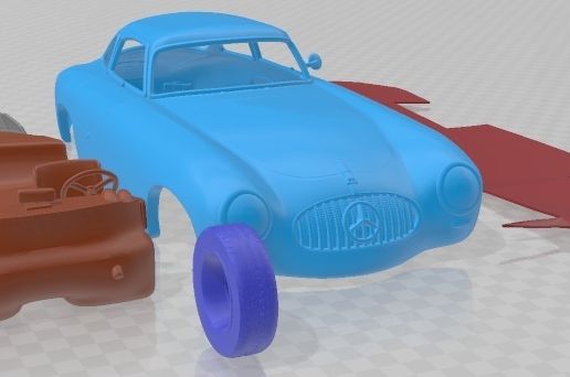 🚗 Mercedes Benz SL Class 1952 Printable Car・ 3D File for 3D printing・Cults