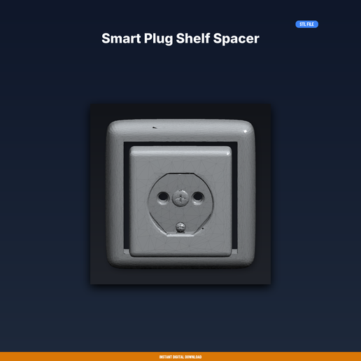 Smart Plug Shelf Spacer - 3D Printable STL File