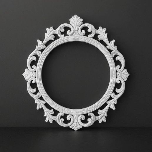 🖼️ Ornate Circular Picture Frame・ STL File for 3D printing・Cults