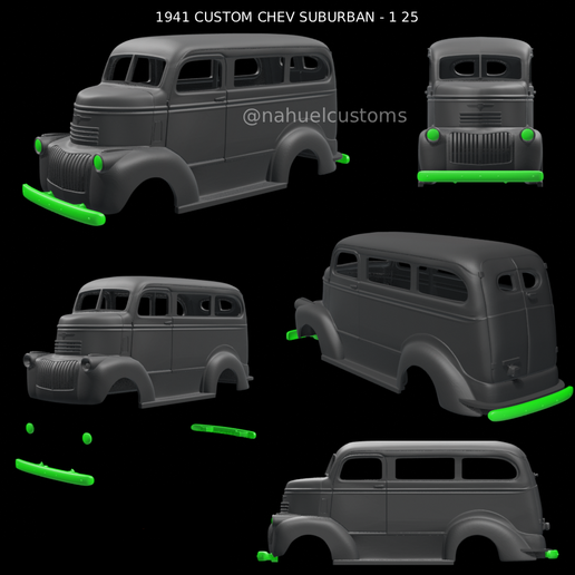 1941 CUSTOM CHEV PANEL COE - 1 25 3D model