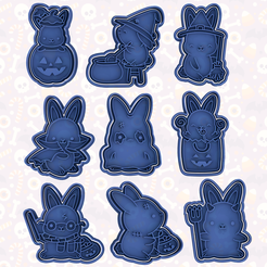 main.png 3D-Datei Halloween Hasen Ausstechformen Set mit 9 Stück・Design für 3D-Drucker zum herunterladen