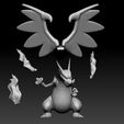 4.jpg Файл STL Pokemon Charmander Charmeleon Charizard Mega Evolution 3D печатная модель・3D-печатная модель для загрузки