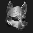 4-1.jpg Kitsune Mask Anime Mask 3D print model