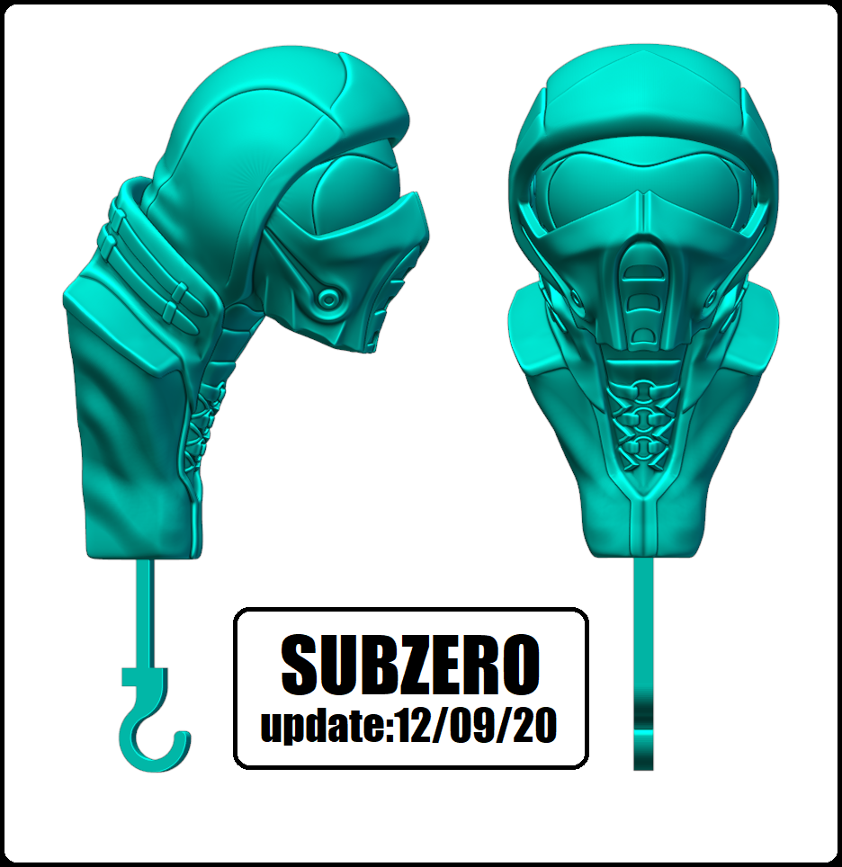 SUBZERO VER.png 3D file KEY HOLDER ( EYE SCORPION AND SUBZERO)・3D printable model to download, kendofuji