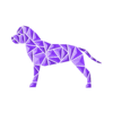 full.stl Fichier STL gratuit Art mural géométrique pour chien - "Staffy-AmStaff style" :・Design à télécharger et à imprimer en 3D