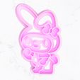Render_Melody.jpg Cookie Cutter Set of Hello Kitty, Kuromi, and My Melody
