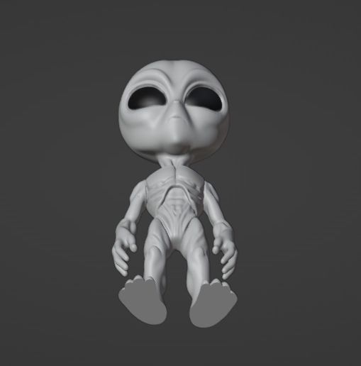 👽 Alien Grey・ STL File for 3D printing・Cults