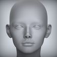 300.19.jpg 12 3D Head Face Female Character Women teenager portrait doll 3D Low-poly 3D model