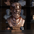 27Avicenna_frame09_2bronze.png Avicenna Bust – Sculpture 3D Printable STL File