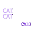 gato.stl text flip: GATO / CAT 🐈 - Text Flip➰ (Text flip)