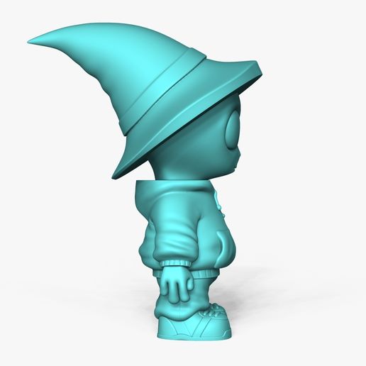 w8.jpg Lindo Alien Miniatura - Sombrero de Bruja - Chibi