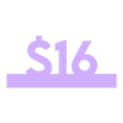 16 Dollar.STL Display Price Blocks - USD Currency