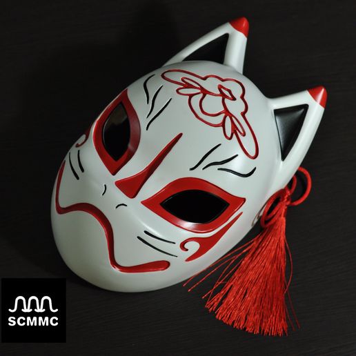 NieR マスク 🦊 NieR Automata-YoRHa Uniform 1 2B White Fox Mask - Cosplay 3D