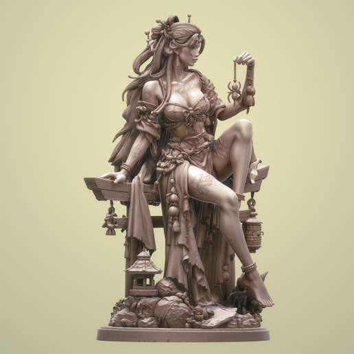 Jorogumo STL | Japanese Spider Yokai 3D Printable Statue