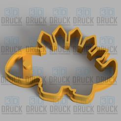 DINO3.jpg Fichier STL Dinosaure - Coupe-biscuits de dinosaure・Objet pour imprimante 3D à télécharger