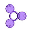 solid-paw-3x-20-deboss-border-noclaws.stl Customizable Paw Fidget Spinner