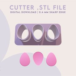 FLD20022.jpg Eggs Polymer Clay Cutter | Digital STL File